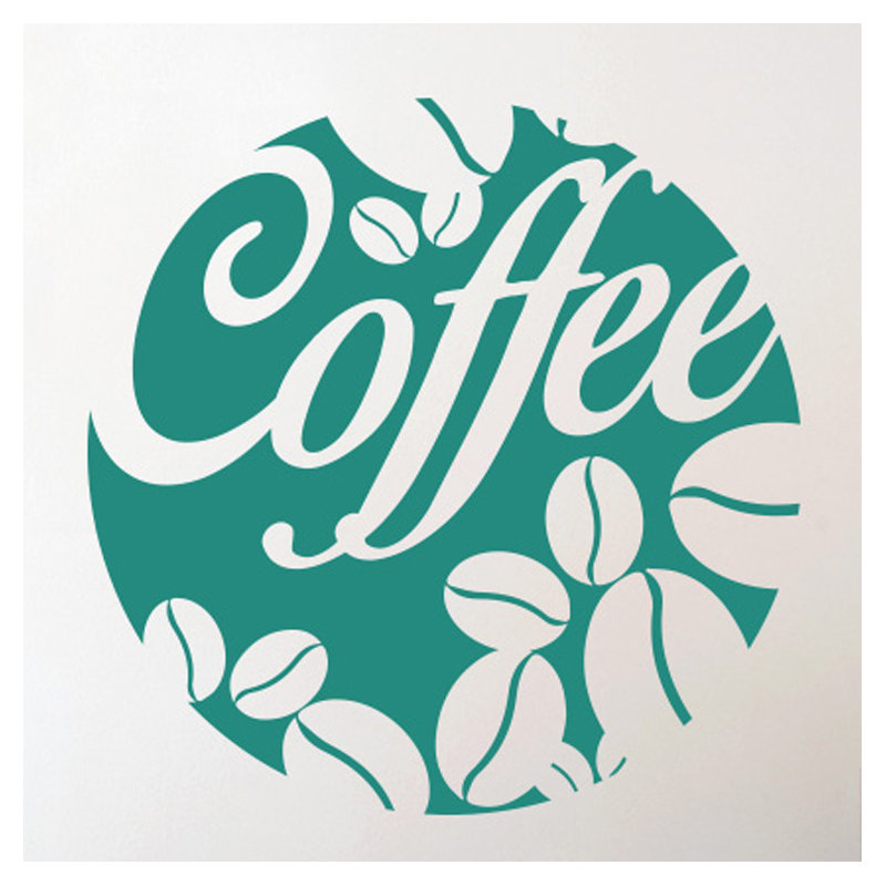 Food & Beverage Wall Decal, Aqua Green