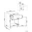 Berthilde 45 cm W Steel Bedside Table