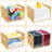 Clear Hanging File Organizer, Bamboo File Box Organizer With Handle, Letter Size Filing Crate Bin Holder For Home Office Desk, Easy To Assemble