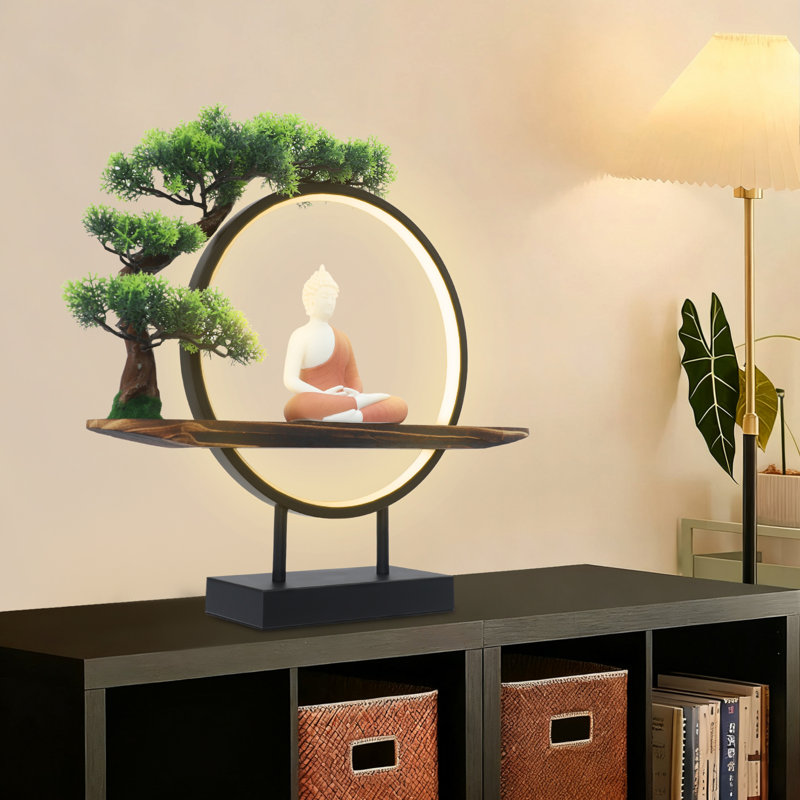 Ornement statue de Bouddha de bureau, Rouge