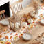 Chemin de table automnal citrouilles et tournesols 33 x 274 cm, feuilles d'érable, décoration champêtre pour l'Action de grâce, cuisine, salle à manger, souper de fête intérieur/extérieur, orange