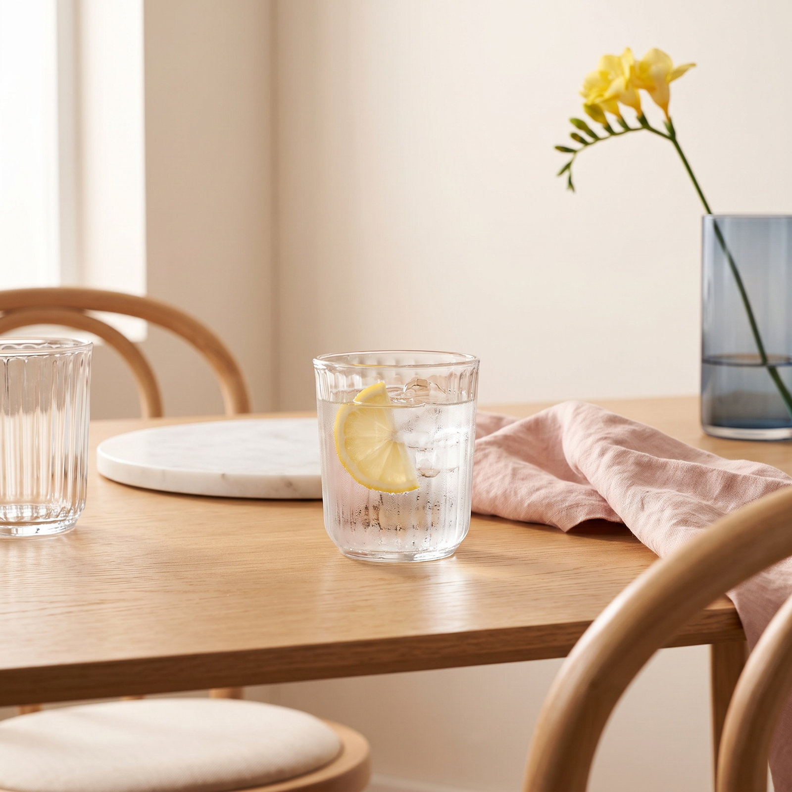 Paneled Ribbed Whiskey Glass