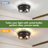 10.8 In. 2-light Farmhouse Black Flush Mount Ceiling Light  (2-pack)