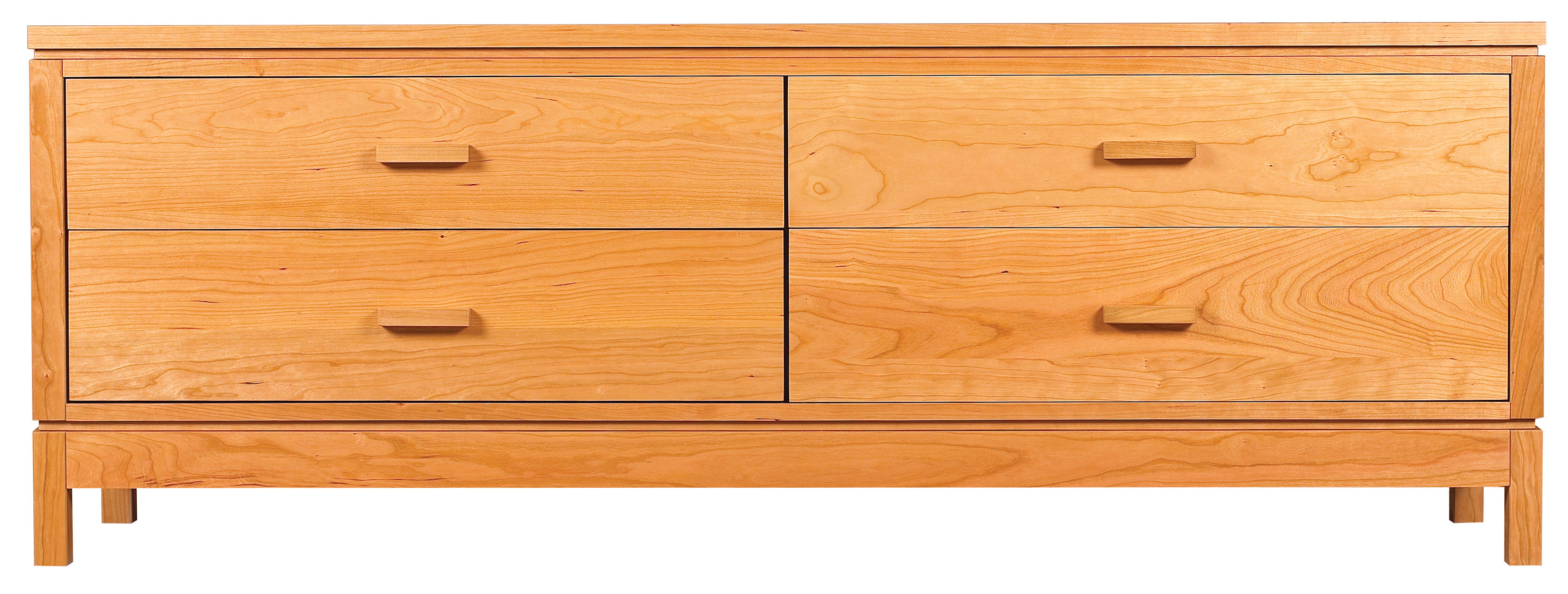 Spectra Wood Freeport Low 4 Drawer Double Dresser | Perigold