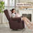 34" Wide Upholstered Manual Swivel Rocking Recliner,Set of 2-483912255