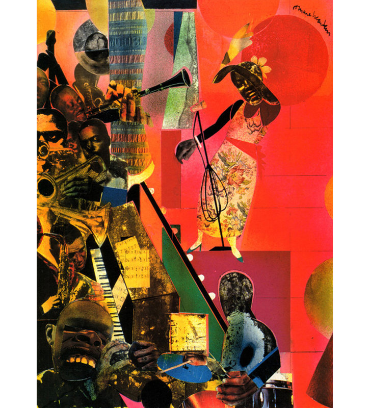 Les Bleus, 1974, H 48 po x l 35 po