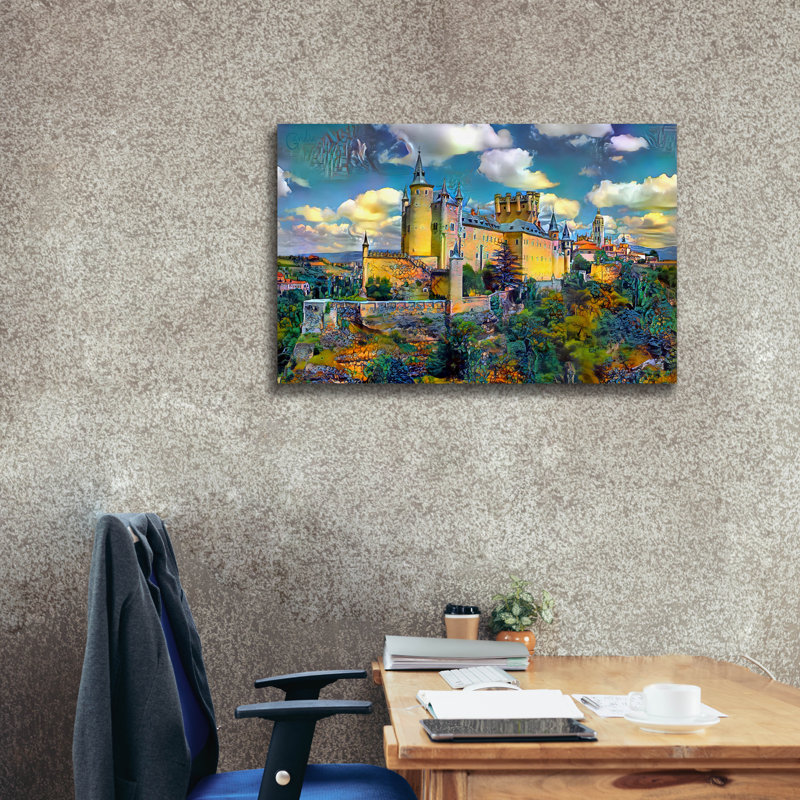  «Espagne Ségovie, Alcazar de Ségovie» par Pedro Gavidia, art mural sur toile, 40 po x 26 po, H 26 po x l 40 po