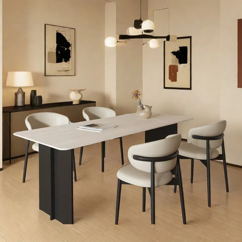 Ensembles de table de salle à manger légers et luxueux., H 29,53 po x L 70,87 po x l 31,5 po