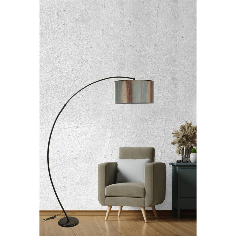 Pontus 185cm Arched Floor Lamp, Black
