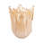 Ruffled Sculptural Glass Vase for Table Home Decor - Modern Tall Flower Vase Accent for Living Room or Tabletop Styling - Orange-106599675-106599674