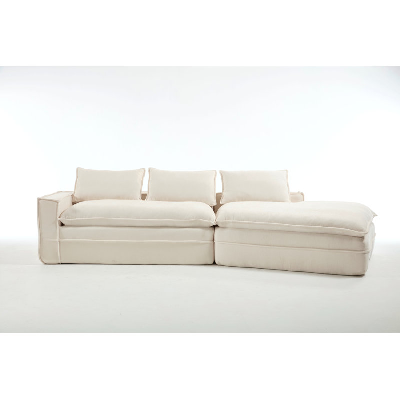 Canapé modulaire Modern, Tissu blanc