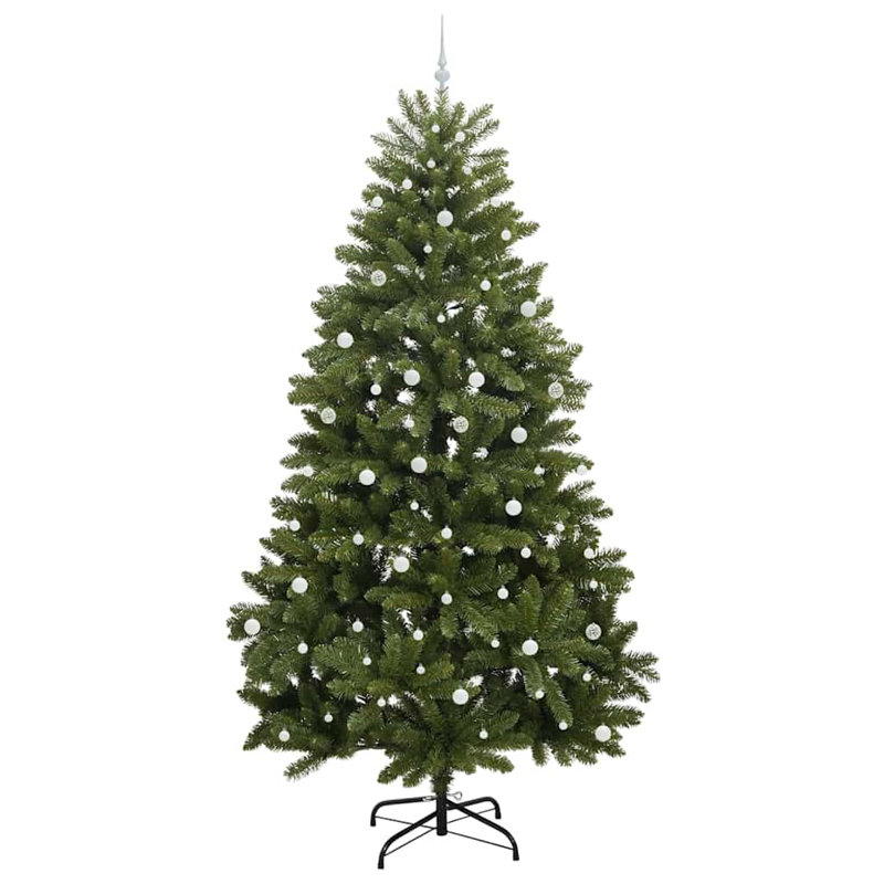 Artificial Christmas Tree with Stand Green PVC and Metal, 9.84 ft