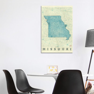 Missouri Map by Hubert Roguski - Wrapped Canvas Print