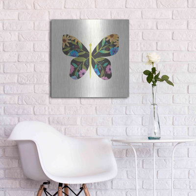«Gracie Oaks» Butterfly Garden I par Courtney Prahl, art mural en métal