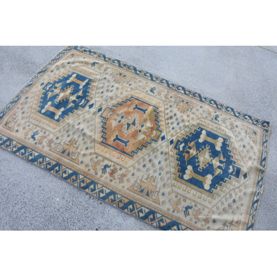 Tapis en laine bleu classique Classic