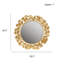 Gold Gingko Leaf Round Wall Mirror 30.5"