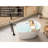 47'' Acrylic Soaking Tub - Oval Freestanding White, Luxurious Design, Bathroom Bathtub Freestanding, Material, Drain, White