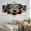 Chien, chien, compagnon, collage, animaux, ensemble de reproductions d'art mural en métal
