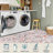  Floral Washable Area Rug Non-Slip Stain Resistant Low-Pile Boho Large Indoor Throw Carpet-1503517068-1503517075