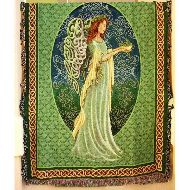 Jeté de tapisserie manuel à tissage ange irlandais manuel Woodworkers & Weavers - 50 po x 60 po