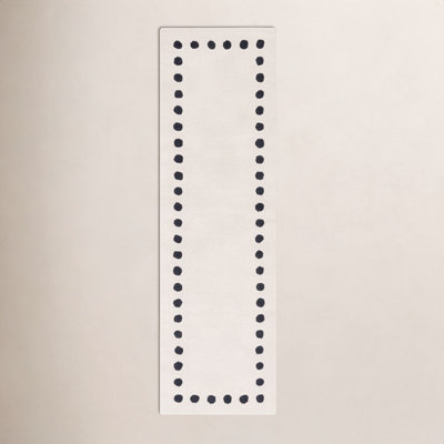 Lexy Ivory Black Polka Dot Hand-Tufted Wool Rug