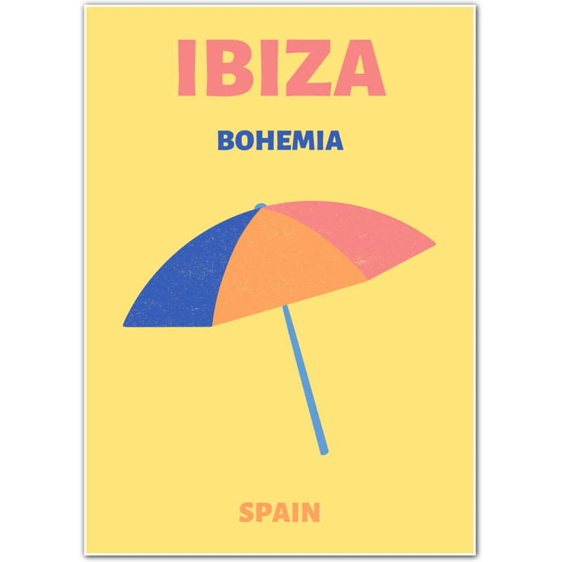 Ibiza Bohemian Lemon Grove Art Print, 42 cm H x 30 cm W