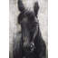 Toile cheval noir | Élégant décor de salon cheval