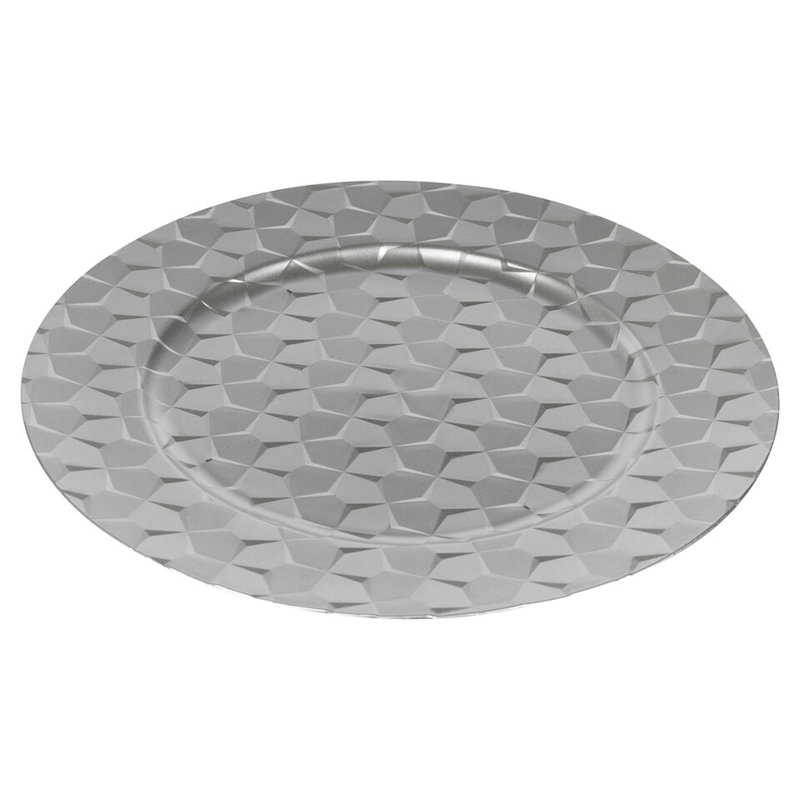 Adoline Acrylic Charger, Silver