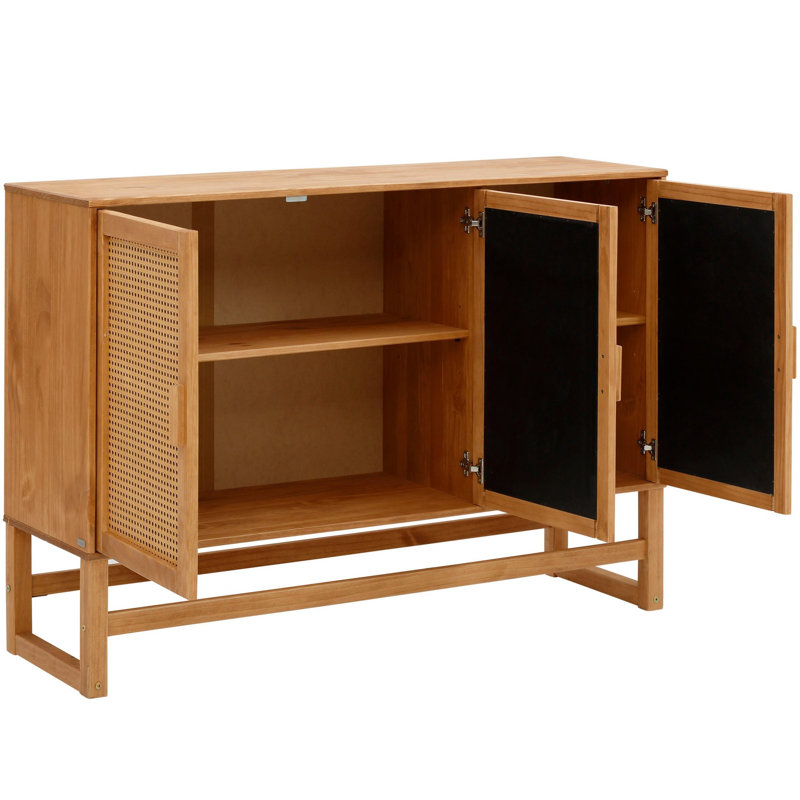 Divina 128cm Solid Wood Sideboard, Oak
