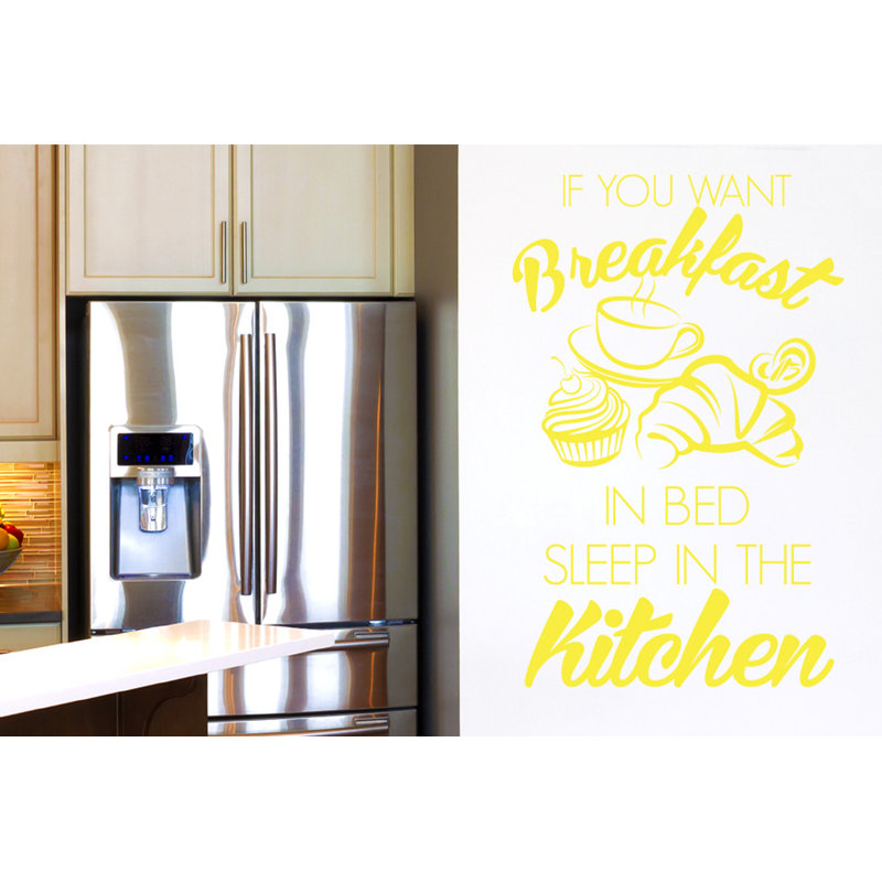 Food & Beverage Non-Wall Damaging Wall Decal, Bright Yellow