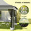Tente escamotable, auvent avec filet en filet, avec sac de transport, pour jardin, patio-128801564