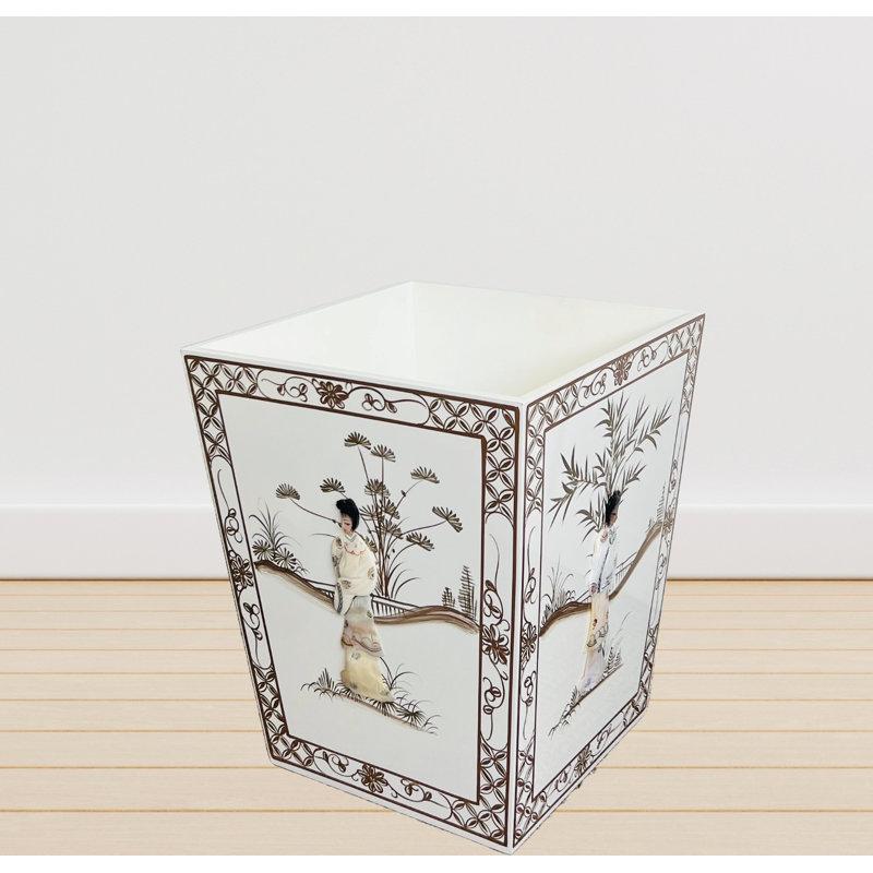 Clemow Mother Of Pearl 15 Litre Oriental Waste Bin