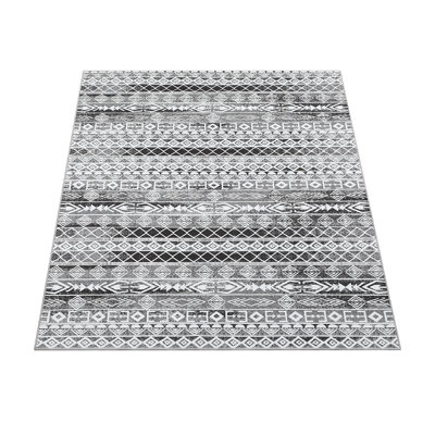 Boho  Farmhouse Area Rug - Washable, Large Soft Neutral Indoor Rug for Living Room, Bedroom, Dining Table, Home Office, and Multi-Room Decor