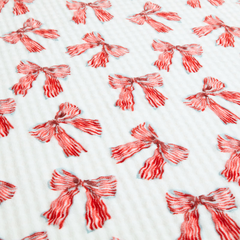 Couverture Lenox Bubble Plush 50x70, noeud de fête, Arc festif