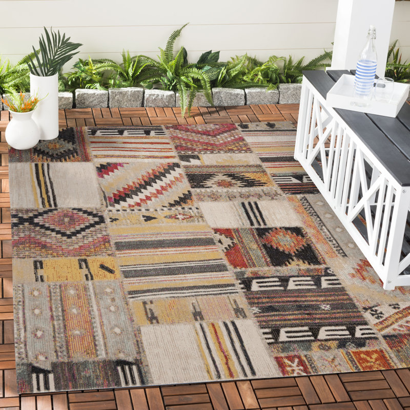Depuy Performance Southwestern Indoor/Outdoor Area Rug, Rectangle 5'1" x 7'6"