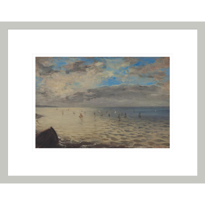 Vue sur la mer depuis les hauteurs de Dieppe par Eugène Delacroix, impression giclée encadrée, 13.23" H x 16.75" W