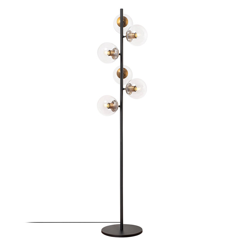 Gopinath 13.76'' Tree Floor Lamp, Black
