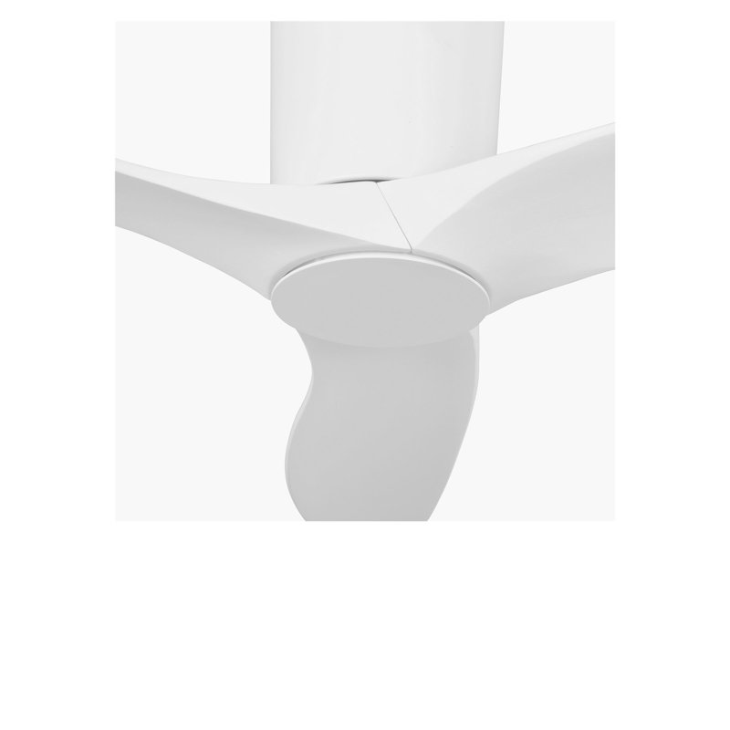 Seyra Smart Hugger LED Ceiling Fan, 44" Wide, Matte White, Matte White