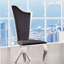 Chaise d'appoint en tissu noir et acier inoxydable (ensemble de 2)-786748418