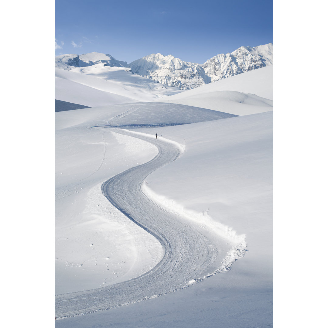 Verschneite Berge - Leinwandbild