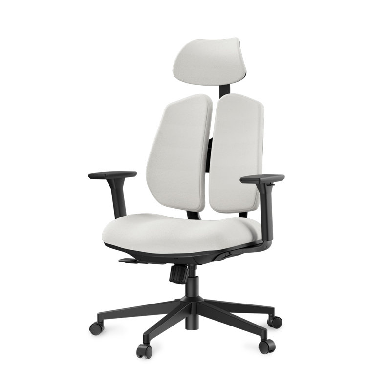 Chaise de bureau Danh, Blanc cassé
