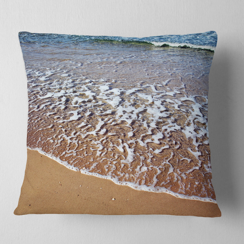Coussin lombaire en mer moderne transparent beach ashdod israël, Square 16" x 16"