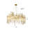 Transitional 12-Light Round Glass Drop Chandelier 