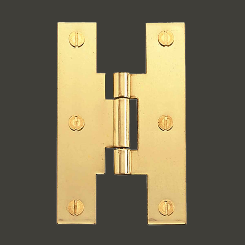 Solid Brass 3" H Cabinet Hinges with Hardware