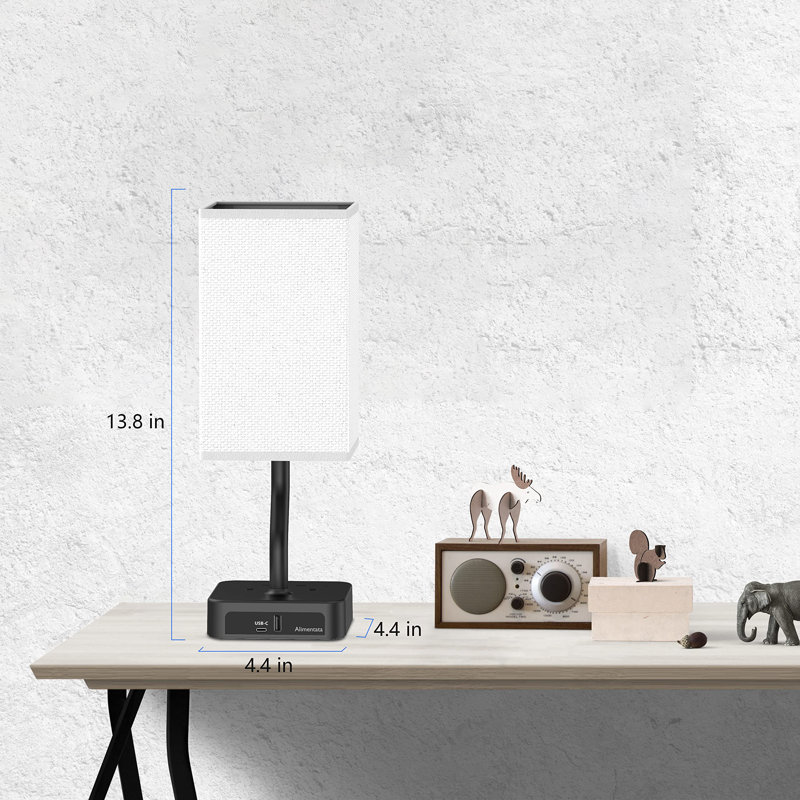 Lyndol USB Table Lamp, White