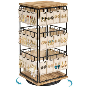 360 Rotating Earring Display Stands For Selling, Earring Rack Display Holder Stand,jewelry Display For Vendors Selling Earring Cards