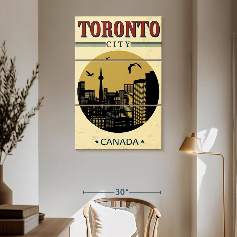 Affiche rétro Toronto, H 65 po x l 42 po