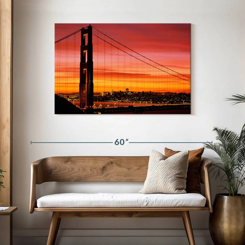 Lilie Golden Gate Orange Sunset, 30" H x 45" W