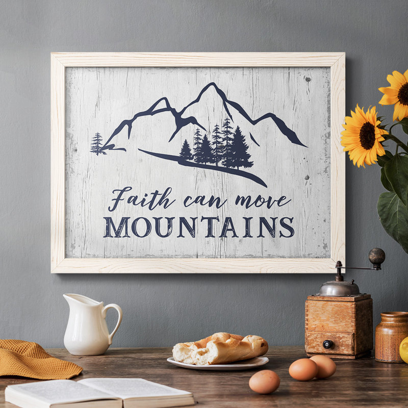 «Move Mountains», reproduction sur toile encadrée, Blanc, H 14 po x l 20 po x P 1,5 po