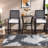 Modern Patio Bar Sets, Steel Rattan Compact 3 Piece Set For Entertaining